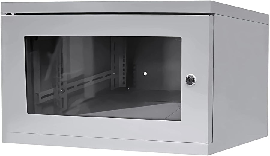 6U 19in Wall Mounted Server Rack Cabinet Glass Door