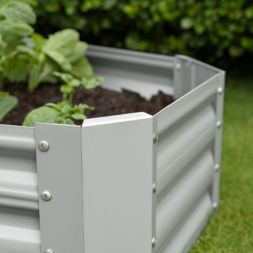 Raised Garden Bed Metal Planter 180cm Galvanized Steel 2 Pack