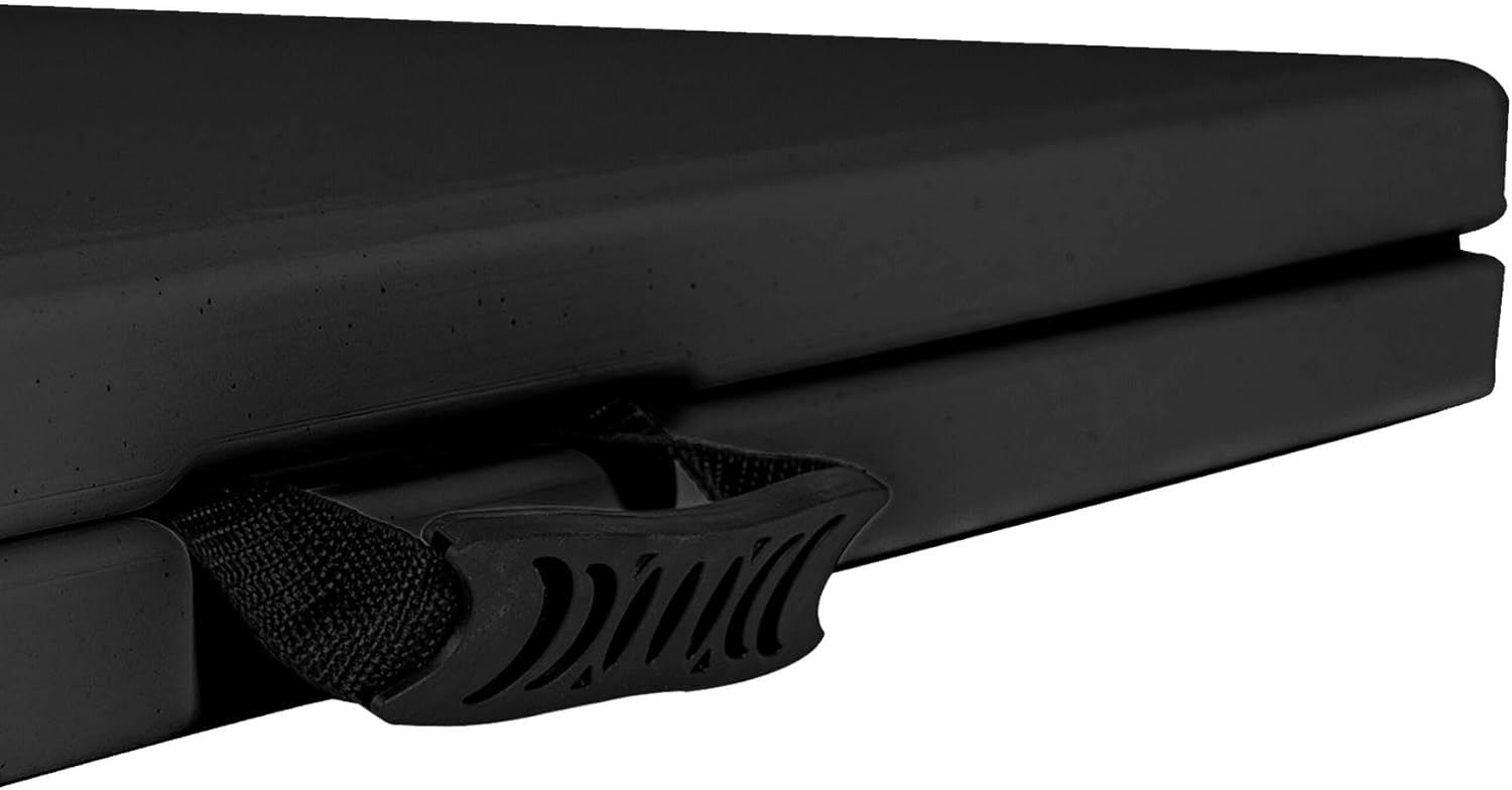 Set of 2 Folding Garden Benches 6ft Portable Party Seats Black