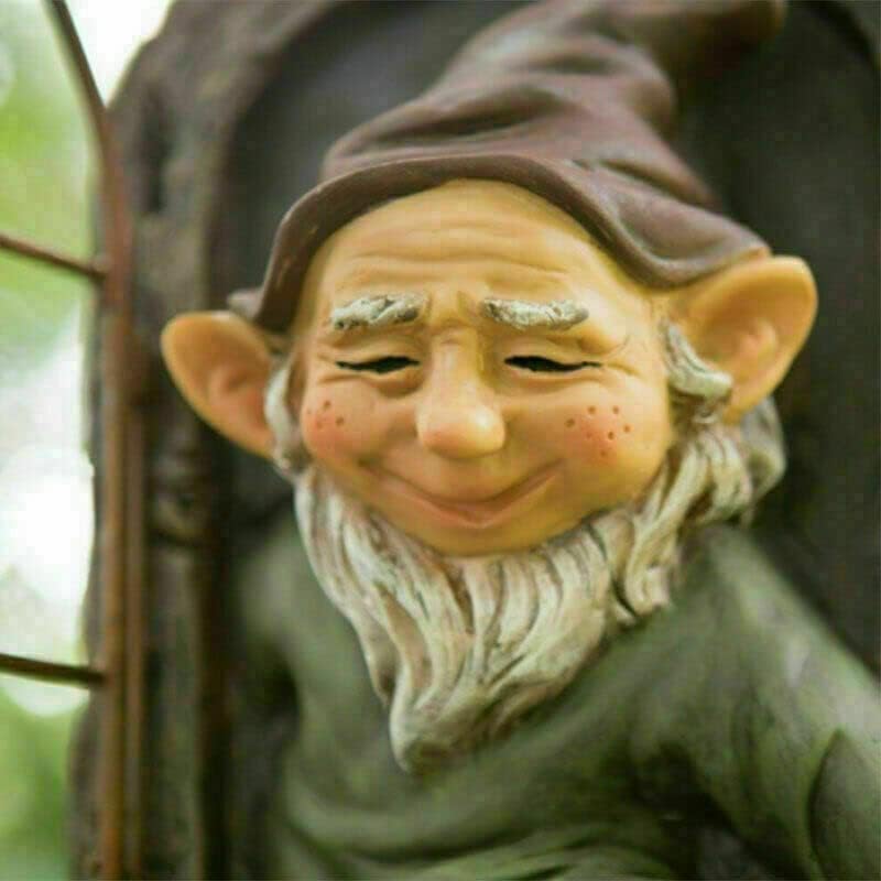 Tree Hugger Gnome Statue Hanging Resin Outdoor Garden Decor