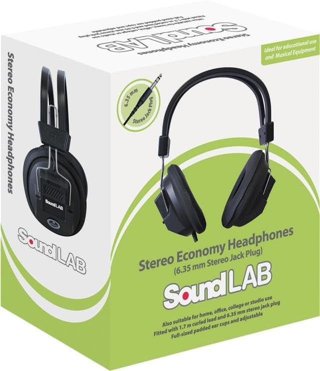 Wired Stereo Over Ear Headphones 6.35mm Jack Studio Monitor