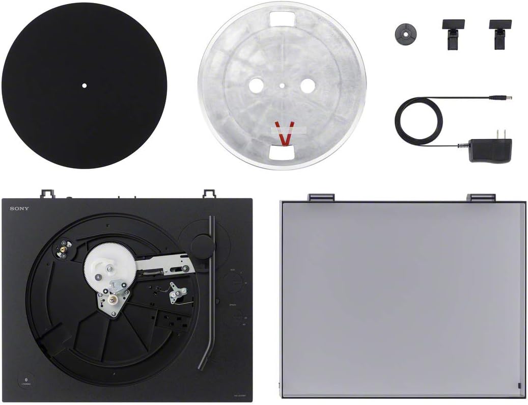 Bluetooth Vinyl Record Player Turntable 33/45RPM Built-in Preamp Black