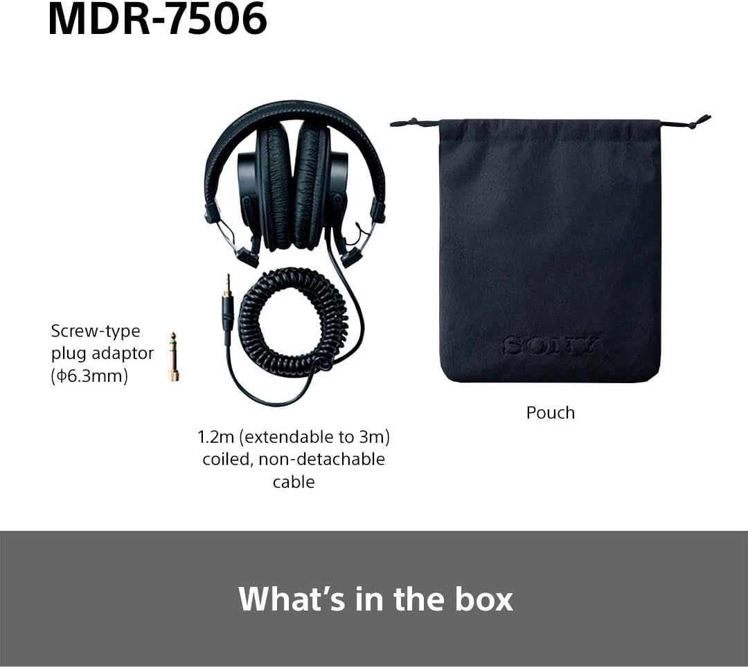 Closed Back Studio Monitor Headphones Wired 40mm Drivers