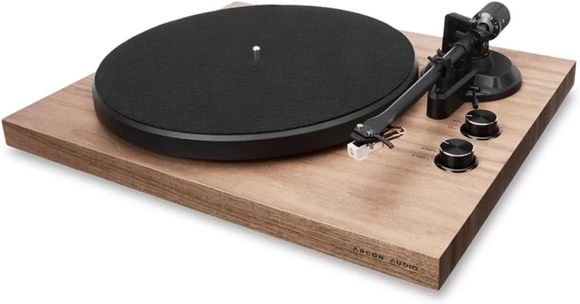 HiFi Turntable with Built In Phono Preamp Walnut
