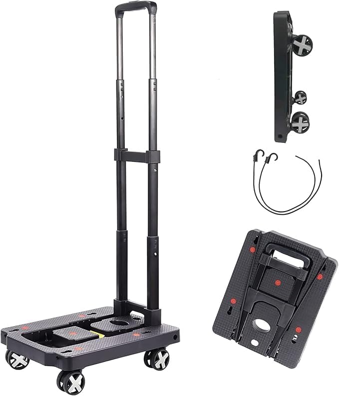 Folding Sack Barrow Hand Truck 50KG 4 Wheel Aluminium
