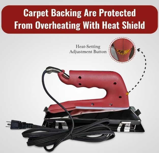 Carpet Seaming Iron 800W with Star Pile Grooming Roller Tool Set
