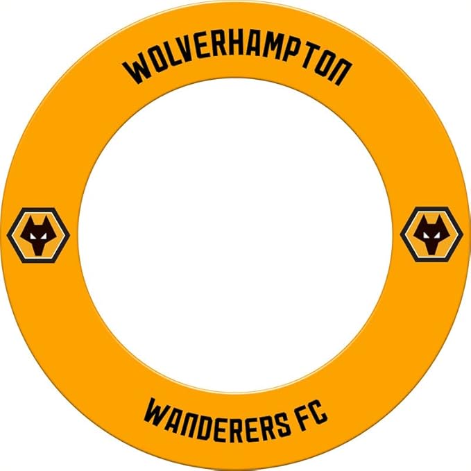 Football Dartboard Surround Black Crest Rubber Wall Protector