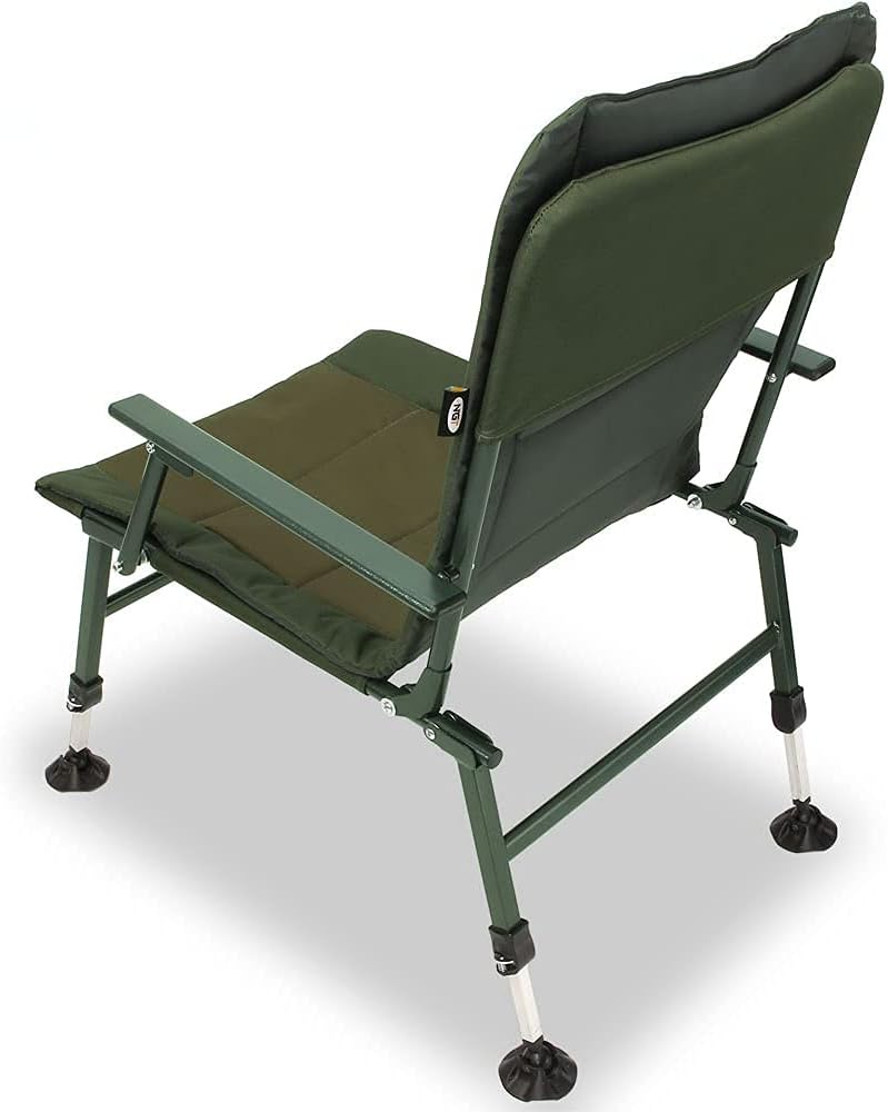 Adjustable Fishing Camping Chair with Mud Feet Armrests