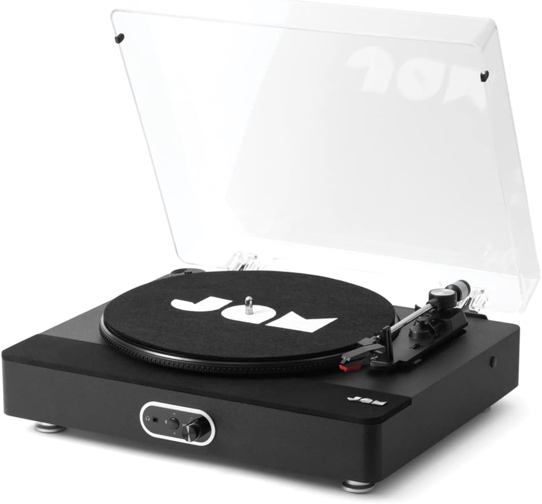 Bluetooth Turntable With Built In Speakers 3 Speed Bamboo