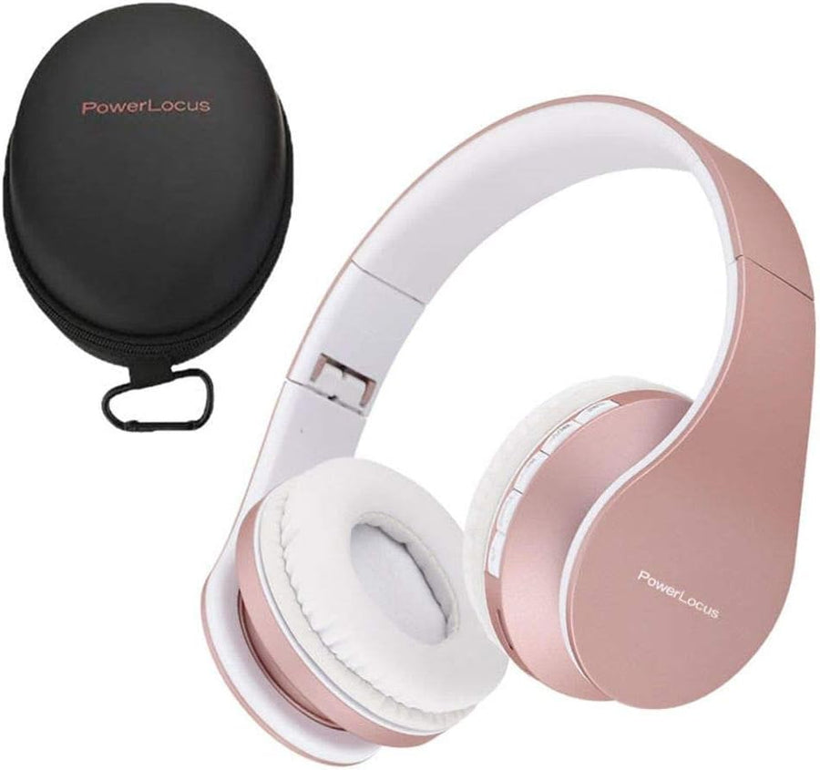 Bluetooth Over Ear Headphones Foldable Wireless Mic Case