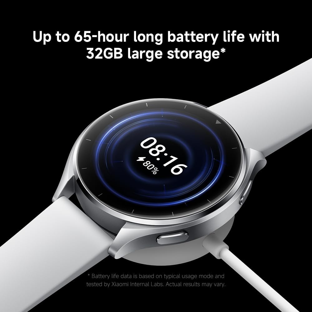 Silver Wear OS Smart Watch GPS NFC Fitness Tracker