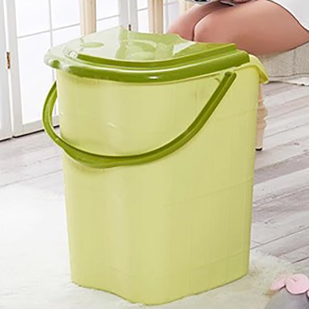 Extra Deep Calf Foot Bath Tub with Wheels Drain Massage Rollers