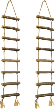Mini Rope Ladder 2pcs Wooden Hemp Ladder Decor 70cm DIY Ornament