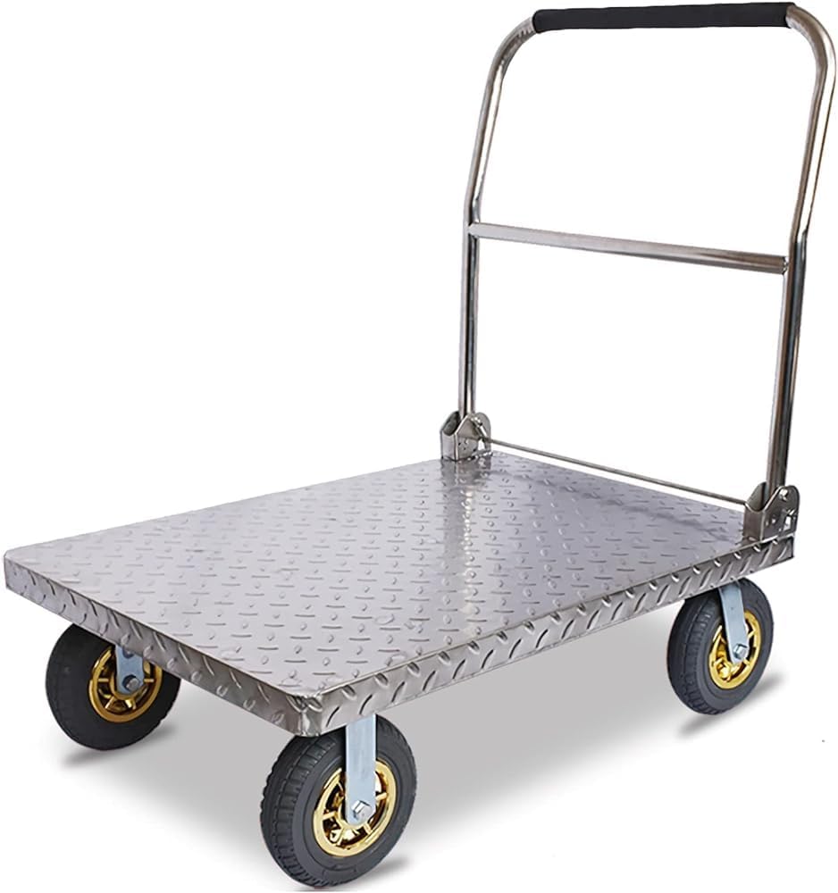 Heavy Duty Stainless Steel Platform Truck Dolly Foldable