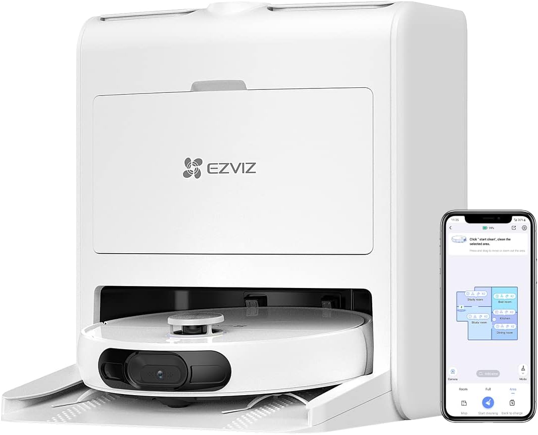 Robot Vacuum Mop Auto Empty Wash Dry 4000Pa Laser Mapping App Alexa