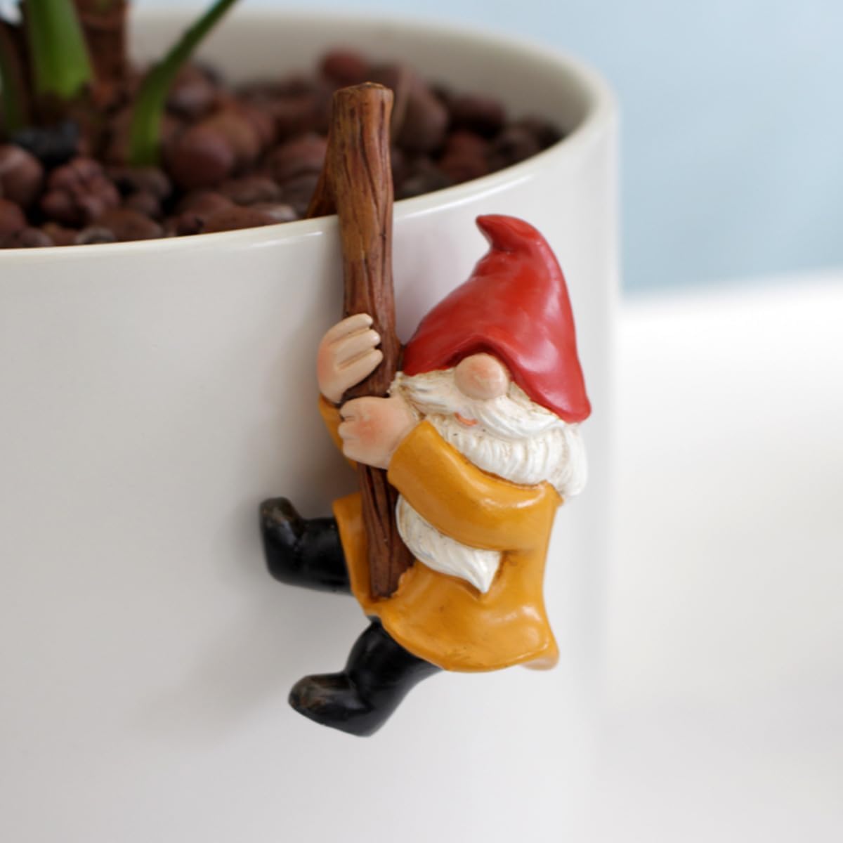 Mini Gnome Plant Ornament 3PCS Climbing Resin Pot Hugger Decor