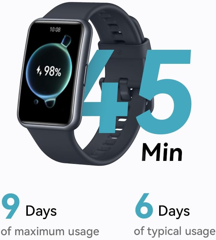 AMOLED Fitness Smart Watch GPS Health Tracker Black