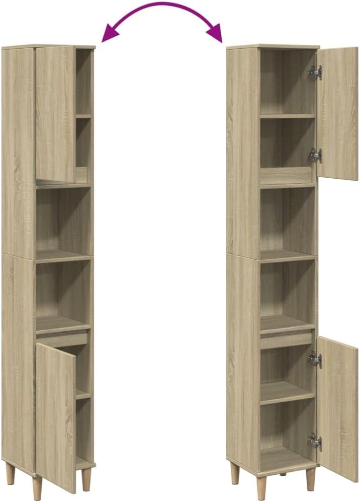 Bathroom Vanity Cabinet Sonoma Oak Storage Unit