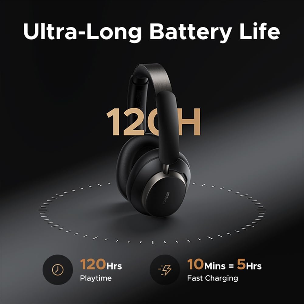 Wireless ANC Over Ear Headphones 120H Playtime Hi-Res LDAC