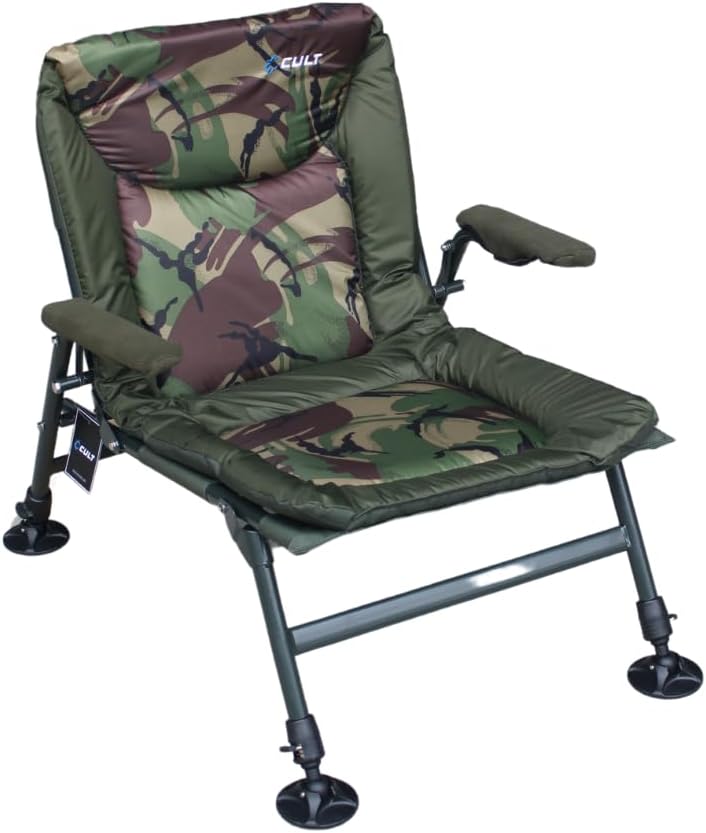 Padded Carp Fishing Armchair with Adjustable Legs DPM