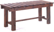 2 Seater Cedar Wood Garden Bench Patio Balcony Deck Outdoor Seat 90cm