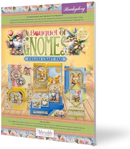 Gnome Craft Pad A4 Card Making Kit Foiled Cardstock Set
