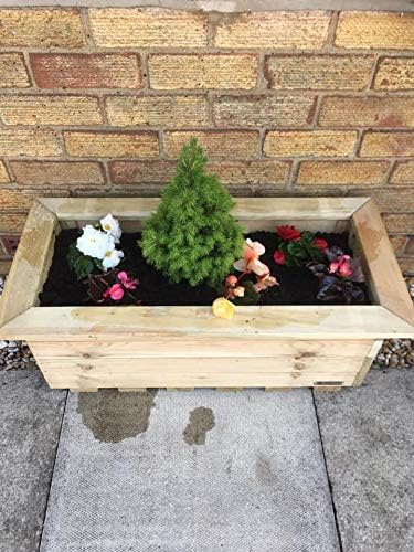Extra Large Wooden Trough Planter Pressure Treated Garden Box