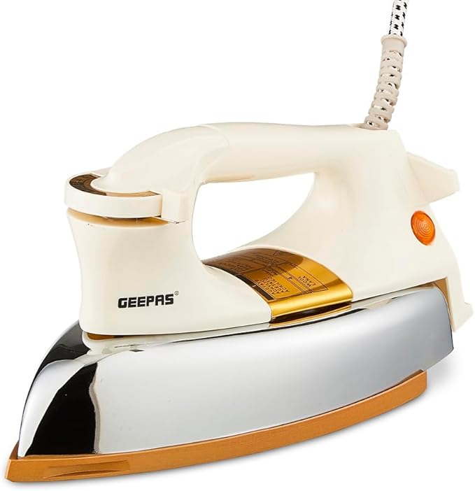 1200W Heavyweight Dry Iron Non Stick Soleplate Adjustable Temp