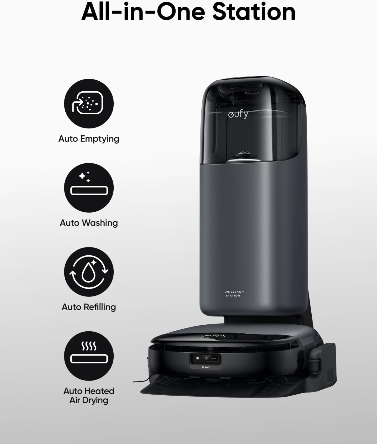 Robot Vacuum Mop Self Empty Auto Wash Lift Mop Smart Mapping WiFi