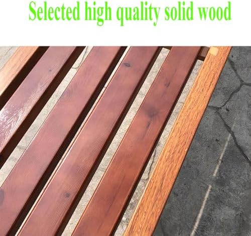 3 Seater Wooden Garden Bench Backless Outdoor Patio Seat 120cm