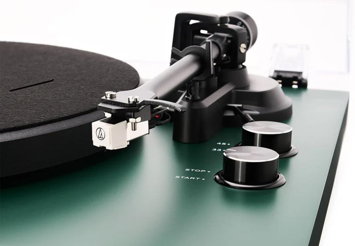 Pine Green Turntable With Built In Phono Preamp