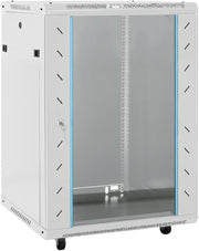 15U Grey Network Cabinet 19 Inch Lockable Glass Door