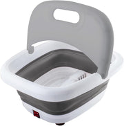 Collapsible Foot Spa Massager Heat Bubble Vibration Foldable UK12