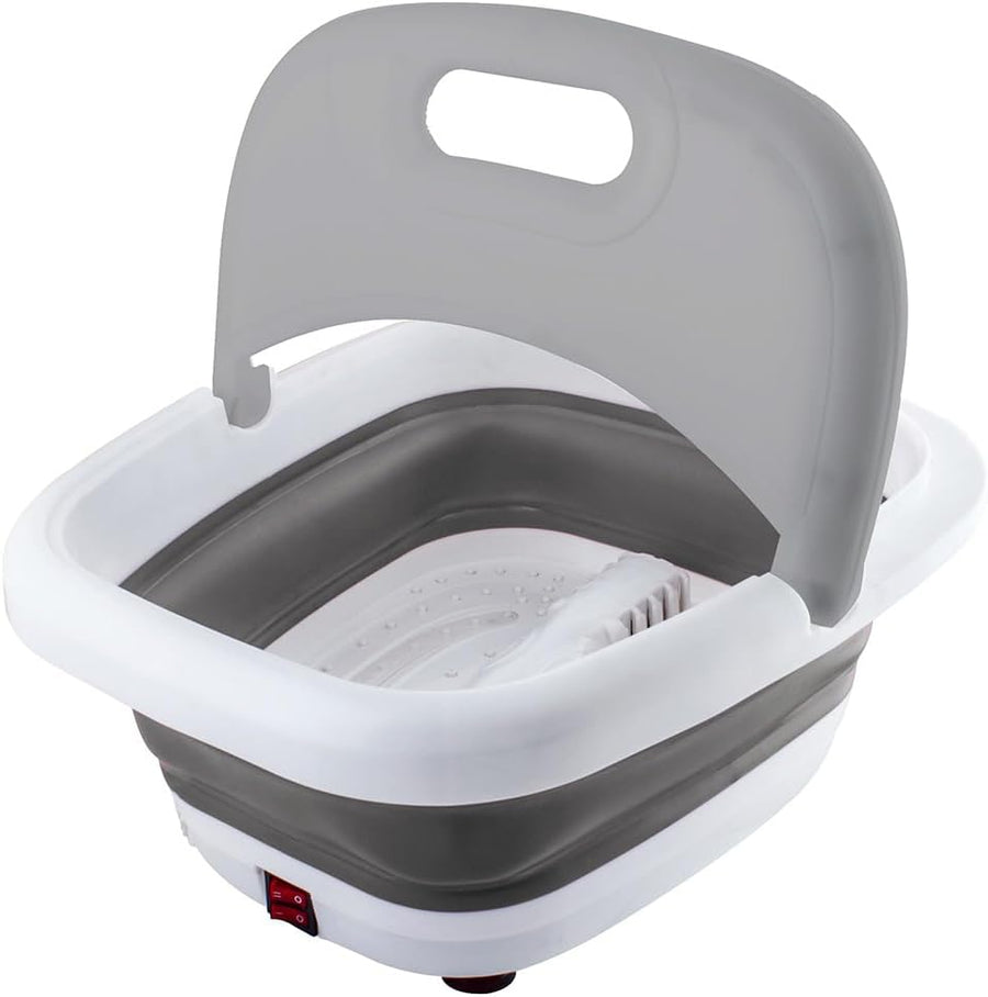 Collapsible Foot Spa Massager Heat Bubble Vibration Foldable UK12