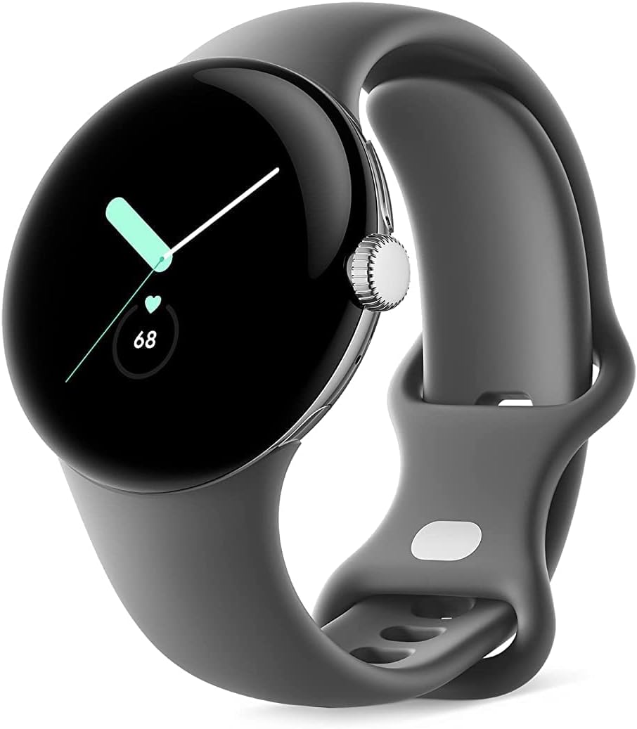 Android Smart Watch LTE Heart Rate Fitness Tracker Silver Renewed