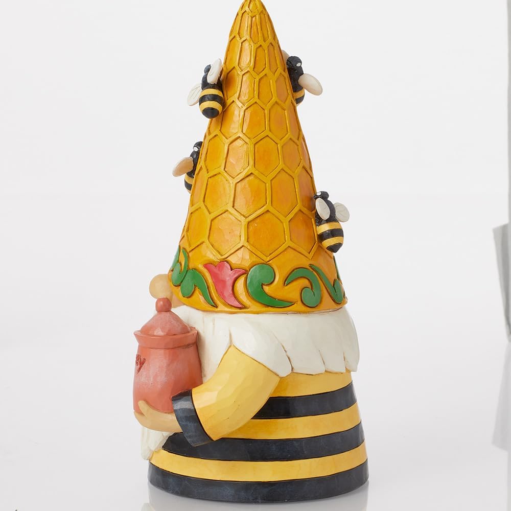 Bumble Bee Gnome Figurine Hand Painted Folk Art Collectible Gift