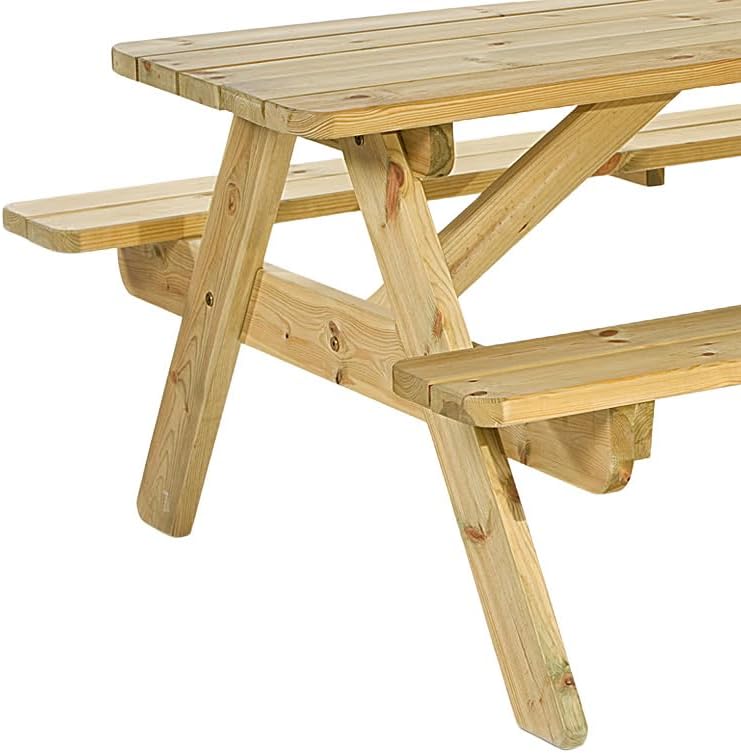 8 Seater Wooden Picnic Table A Frame Garden Bench 180cm