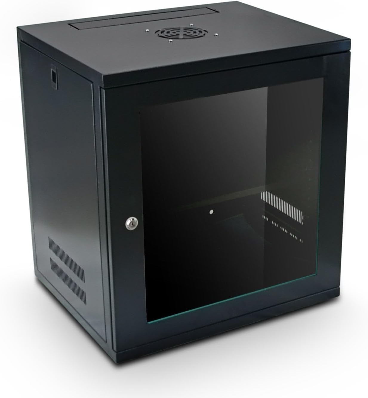9U Wall Mount Server Data Cabinet 19 Inch Glass Door 450mm