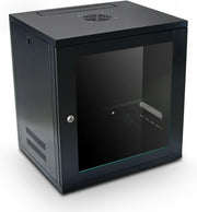 9U Wall Mount Data Cabinet 19 Inch Glass Door 450mm