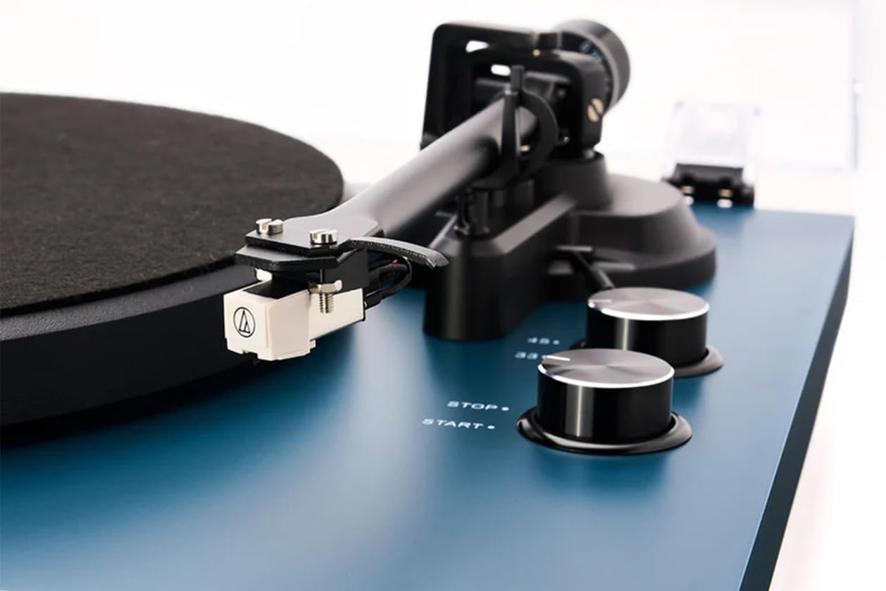 Atlantic Blue Turntable With Built In Phono Preamp