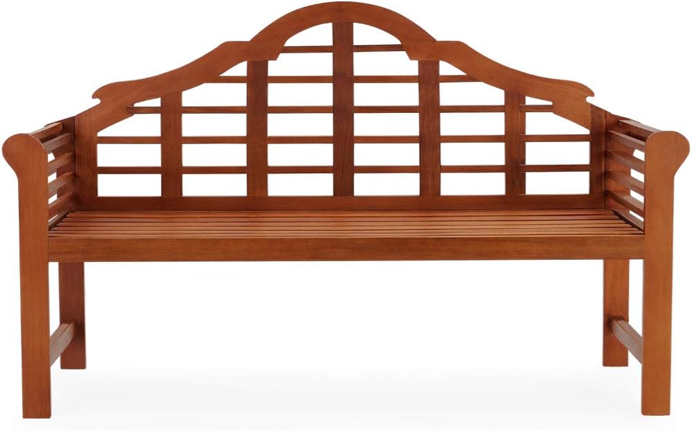 2 Seater Wooden Garden Bench 135cm Eucalyptus Outdoor Patio Bench