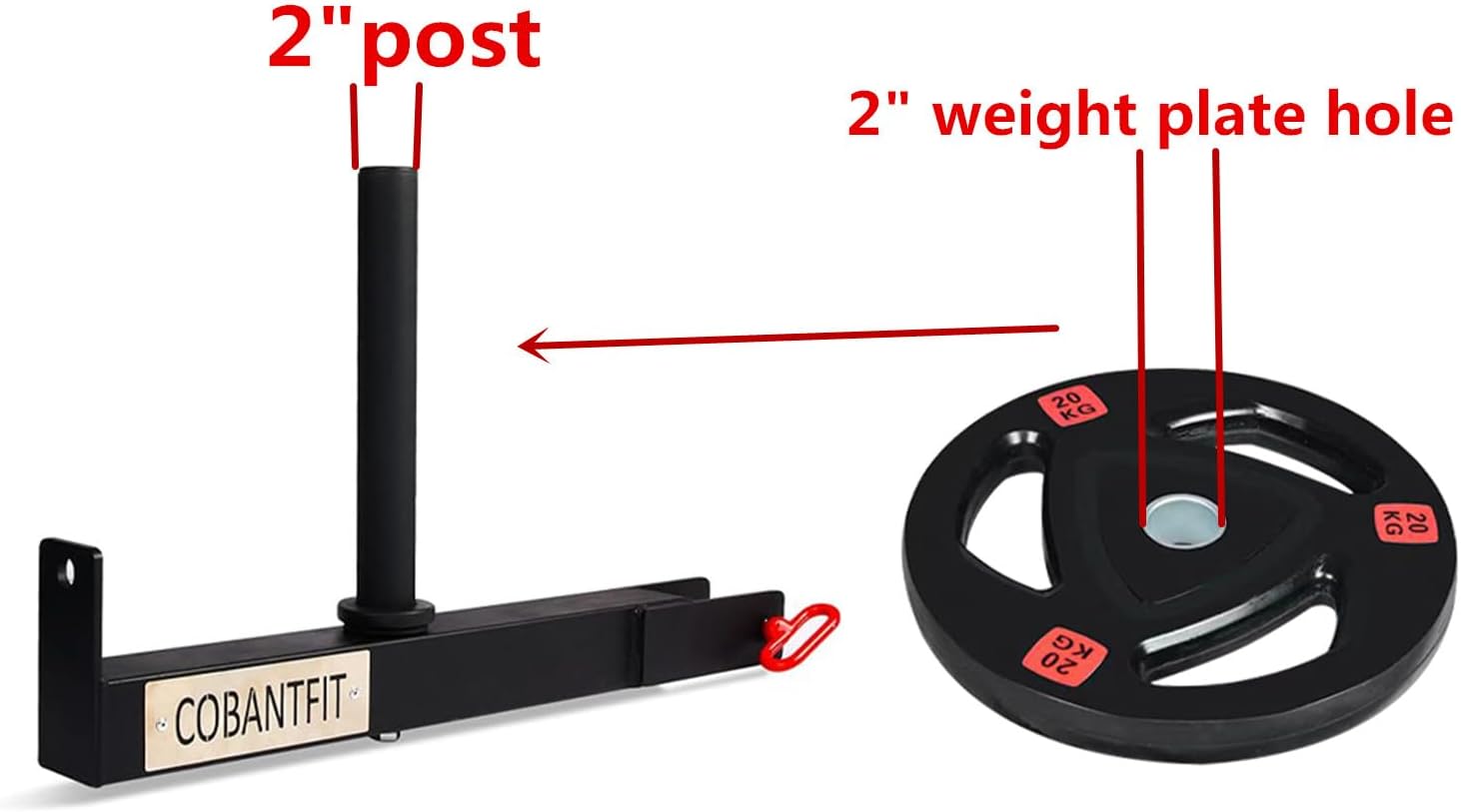 Belt Squat Rack Attachment 14 Inch Post Plate Loaded Trainer