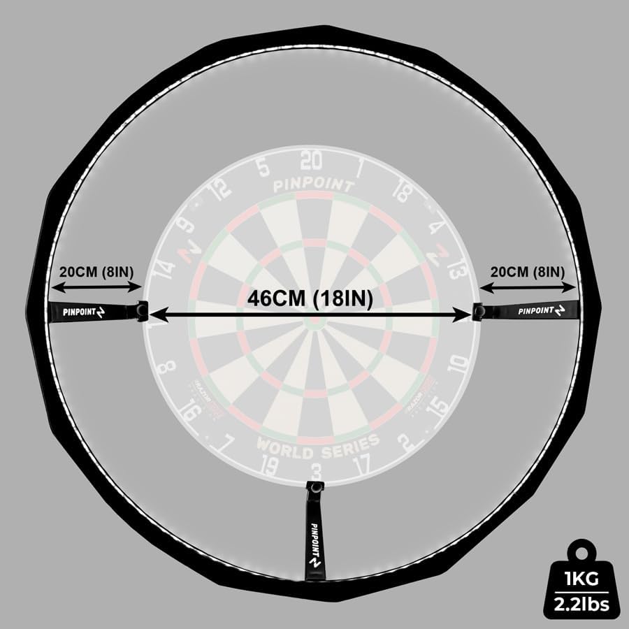 360 LED Dartboard Light Surround 86cm Dimmer Shadow Free Ring