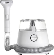 Pet Grooming Vacuum Clipper Kit 5 Brush Heads 1.2L White