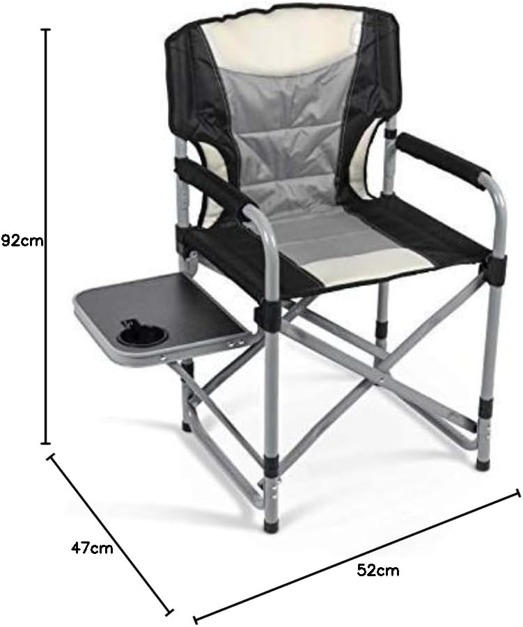 Deluxe Reclining Camping Armchair with Cup Holder
