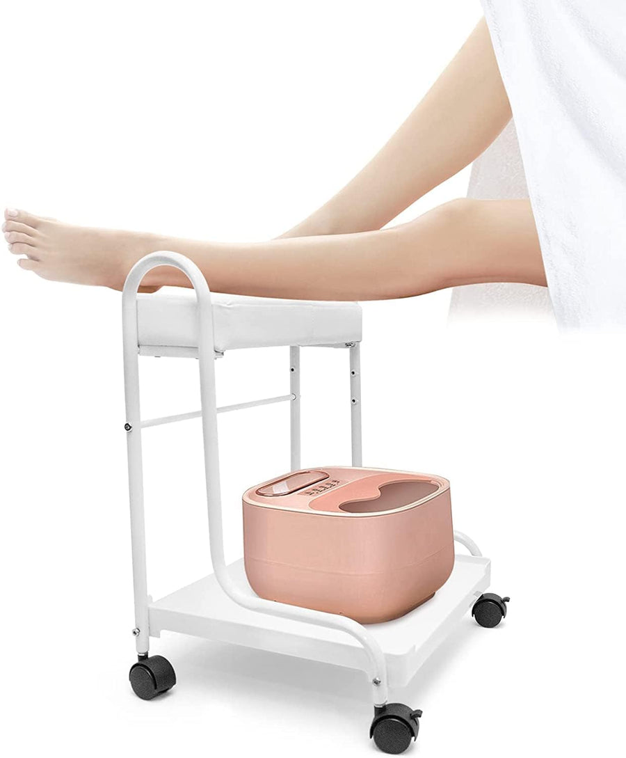 Pedicure Foot Rest Trolley Adjustable Height Salon Spa Cart