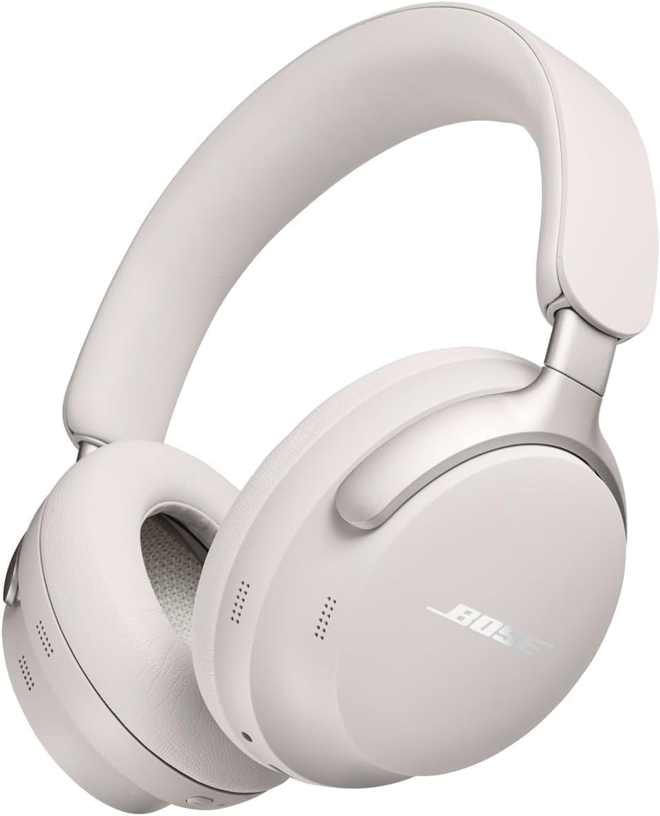 Wireless Noise Cancelling Over Ear Headphones Spatial Audio 24Hr White