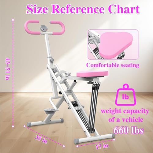 2 in 1 Squat Machine Row Trainer Foldable Home Gym Glutes Legs Core