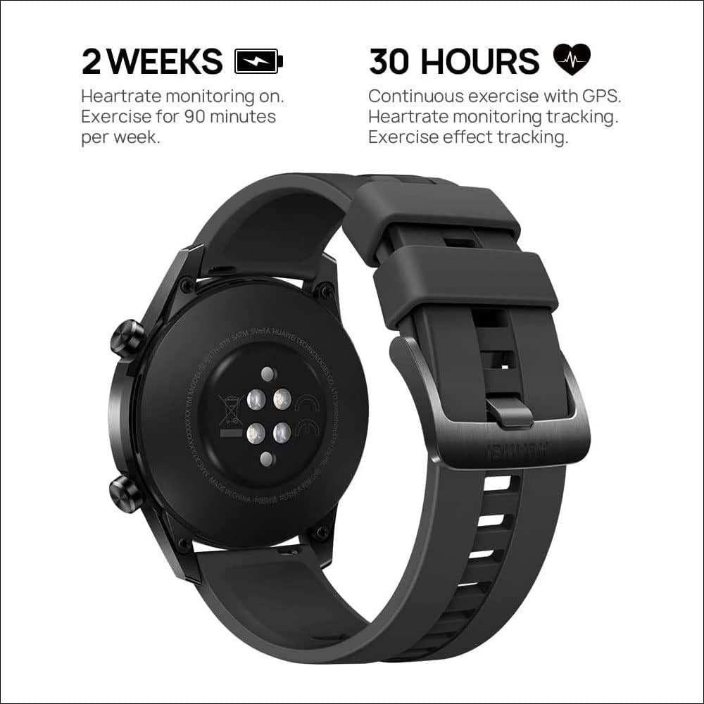 46mm AMOLED GPS Smart Watch Bluetooth Call Black