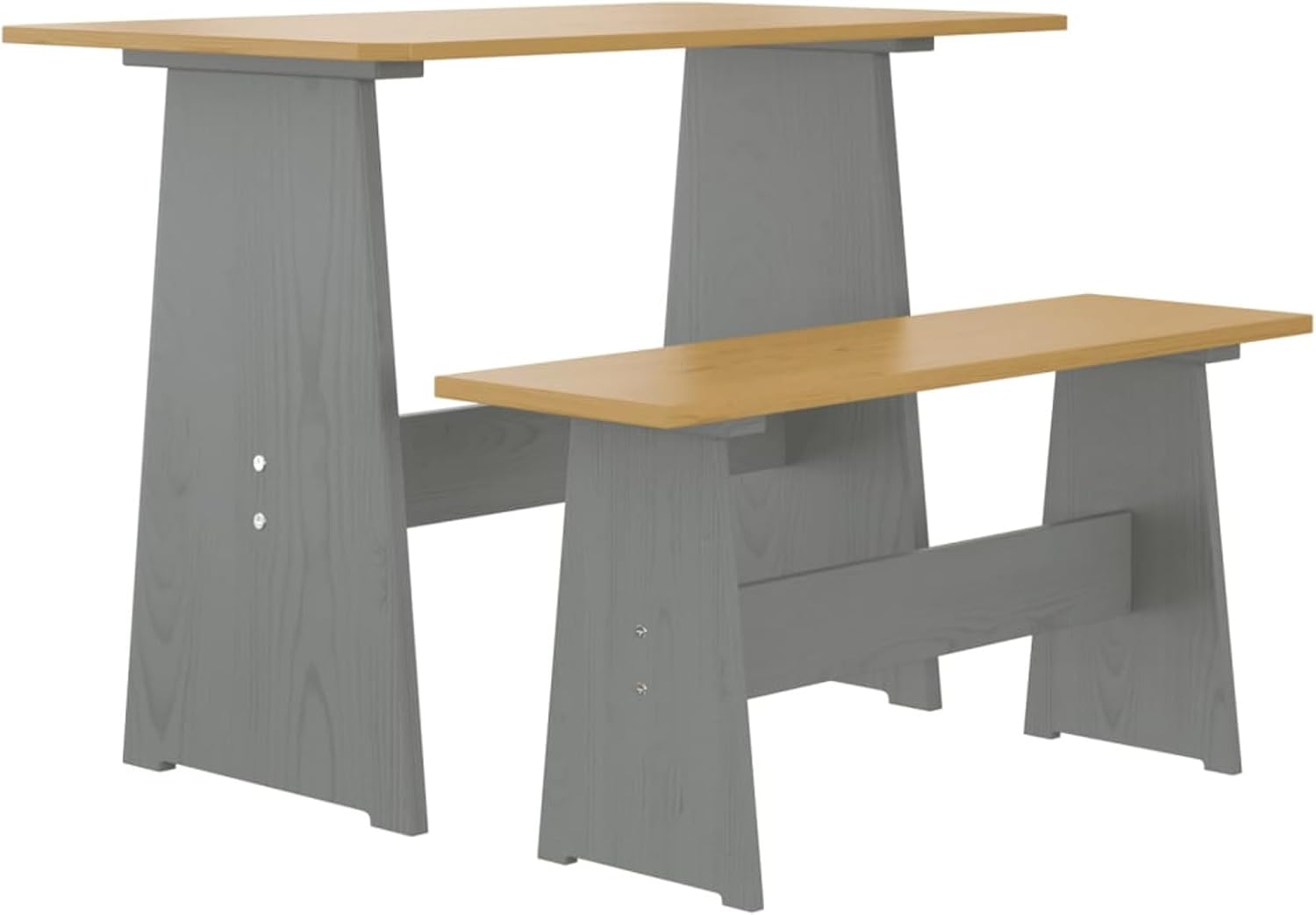 Wooden Dining Table & Bench Set Pine Outdoor Garden